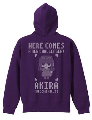 Hi Score Girl II Akira Oono Zippered Hoodie Purple (XL Size)