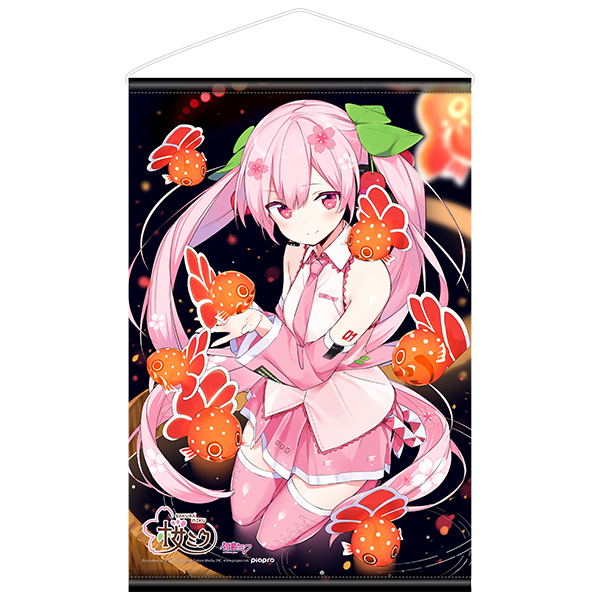 Hirosaki Neputa Festival x Hatsune Miku Sakura Miku Wall Scroll Illustration by Kiyamachi image 1