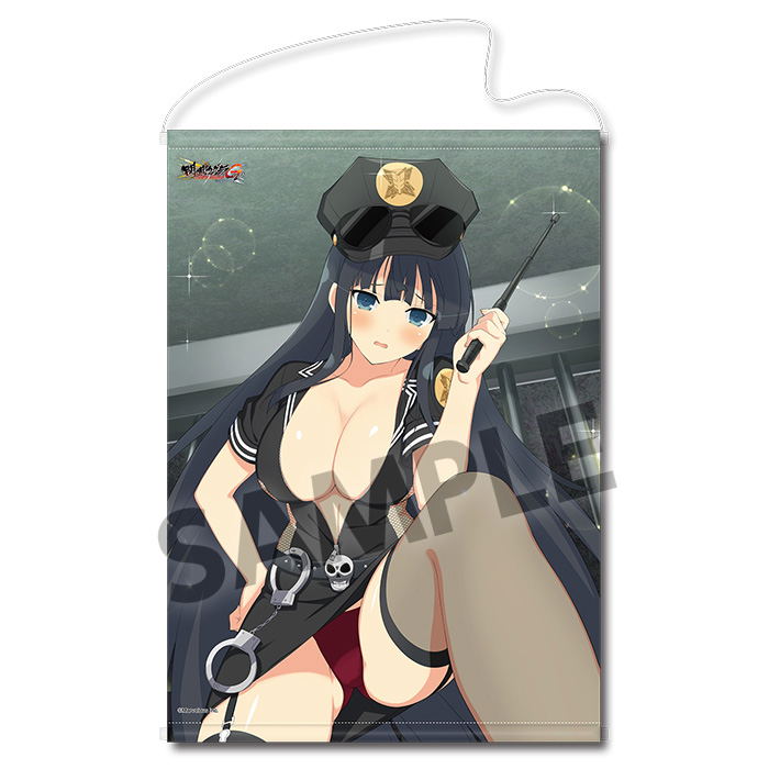 Senran Kagura NewWave G Burst B2 Wall Scroll: Ikaruga Shinovi Police Ver. image 1