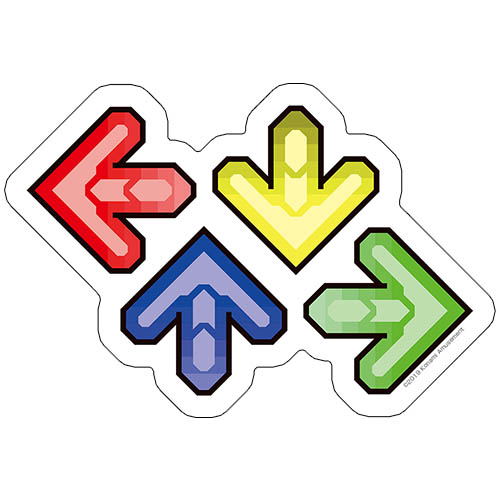 Dance Dance Revolution - Arrows Waterproof Sticker image 1