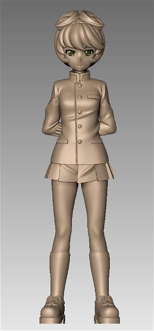 Girls und Panzer das Finale 1/35 Scale Unpainted Model Kit: Chihatan Academy Figure Set School Uniform Ver.