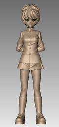 Girls und Panzer das Finale 1/35 Scale Unpainted Model Kit: Chihatan Academy Figure Set School Uniform Ver. thumbnail 3