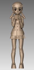 Girls und Panzer das Finale 1/35 Scale Unpainted Model Kit: Chihatan Academy Figure Set School Uniform Ver. thumbnail 4