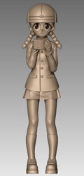 Girls und Panzer das Finale 1/35 Scale Unpainted Model Kit: Chihatan Academy Figure Set School Uniform Ver. thumbnail 5