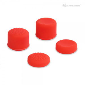 8 Pack Silicone Thumb Grips for Nintendo Switch (Neo Red)_