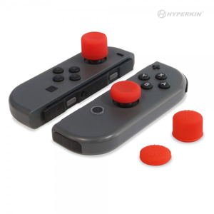 8 Pack Silicone Thumb Grips for Nintendo Switch (Neo Red)_