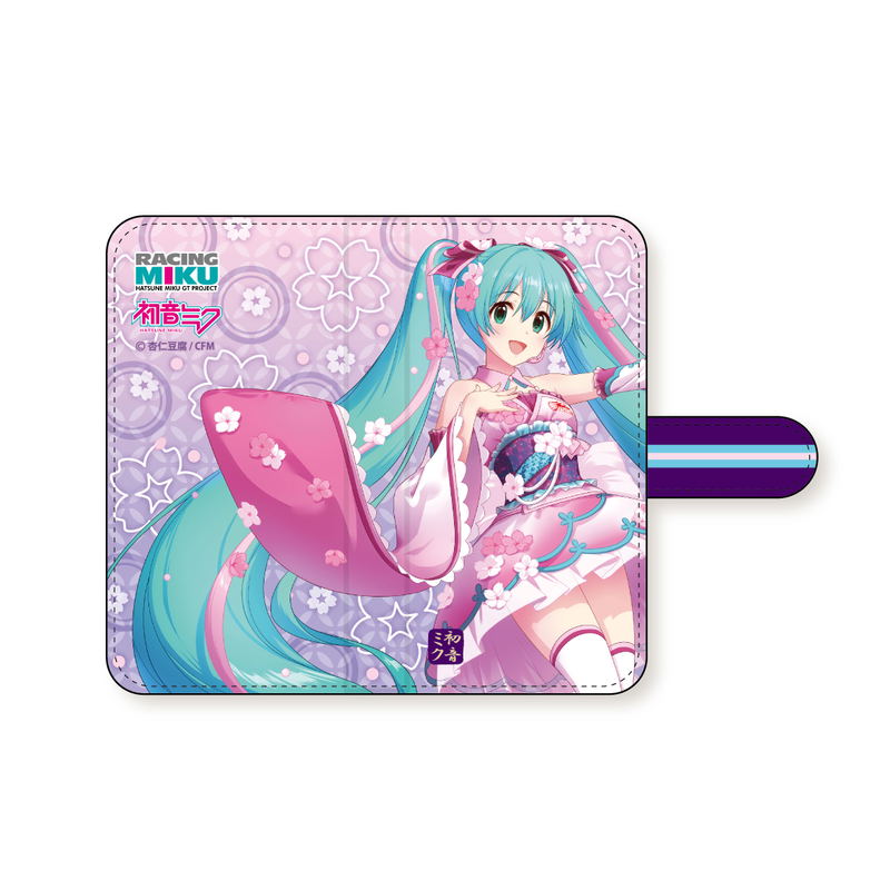 Hatsune Miku GT Project Book Style Smartphone Case: Racing Miku 2019 Haregi Ver. image 1