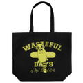 Wasteful Days Of High School Girls Large Tote Bag Black thumbnail 1