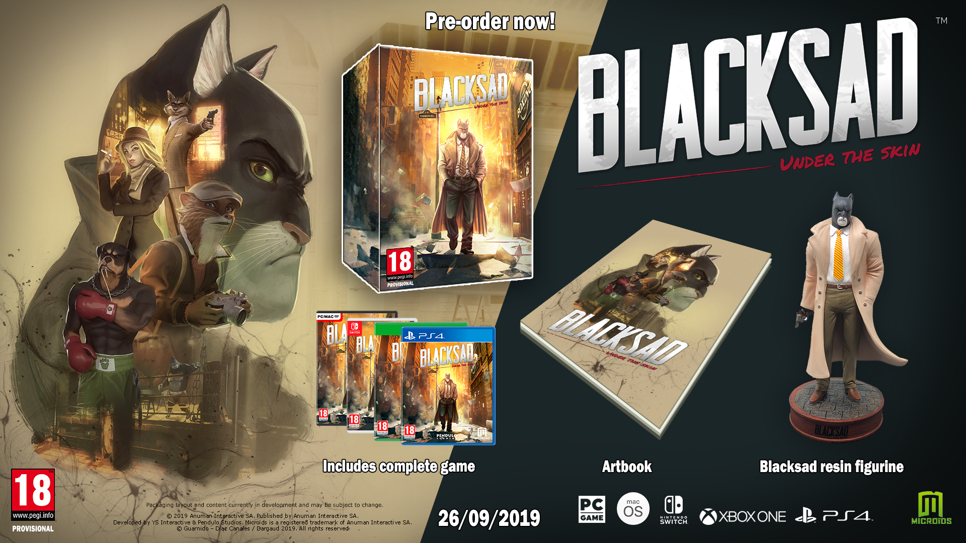 Blacksad: Under the Skin - Jogo será lançado em 2019 para o PS4