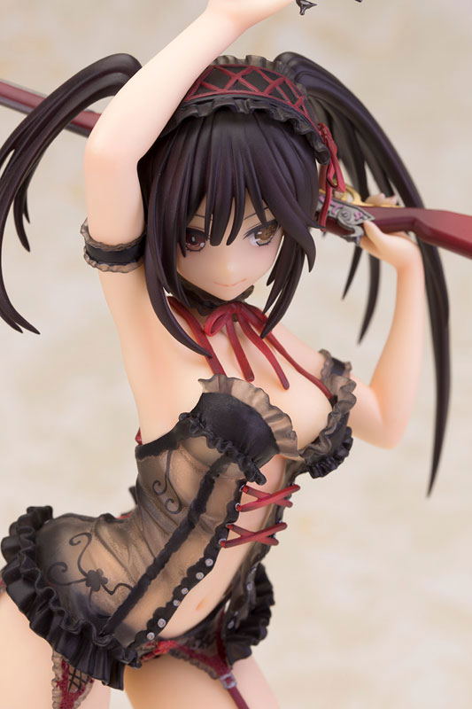 Date A Live 1/7 Scale Pre-Painted Figure: Kurumi Tokisaki Lingerie Ver. Black Color image 5