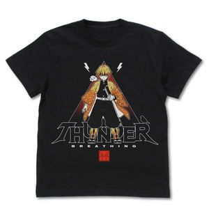 Demon Slayer: Kimetsu No Yaiba - Zenitsu Agatsuma T-shirt Black (XL Size)_