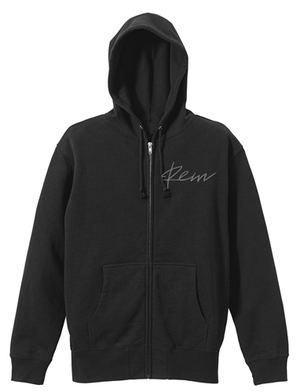 Re:Zero - Starting Life In Another World - Rem's Side Face Zippered Hoodie Black (M Size)_