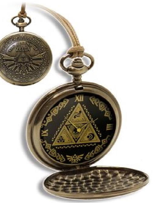 The Legend of Zelda Pocket Watch (Triforce Cover Design)