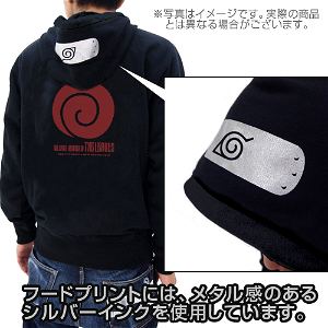 Boruto: Naruto Next Generations - Village Hidden In The Leaves Zippered Hoodie Black (S Size)
