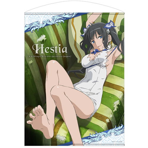Is It Wrong to Try to Pick Up Girls in a Dungeon? II 100cm Wall Scroll: Hestia (Re-run) image 1