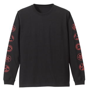 Naruto: Shippuden - Sharingan Pattern Sleeve Rib Long Sleeve T-shirt Black (L Size)_