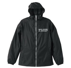 Slow Loop Hooded Windbreaker Black x White (S Size)_