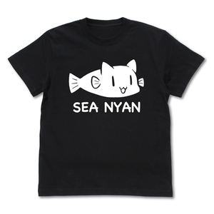 Slow Loop - Sea Nyan T-shirt Black (S Size)_