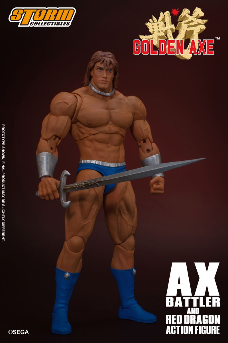 Golden Axe 1/12 Scale Pre-Painted Action Figure: Ax Battler & Red Dragon image 1