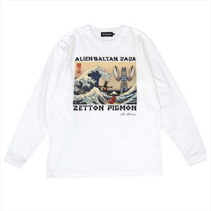 Ultraman - Ultra Monsters Ukiyoe Long Sleeve T-shirt White (L Size)_