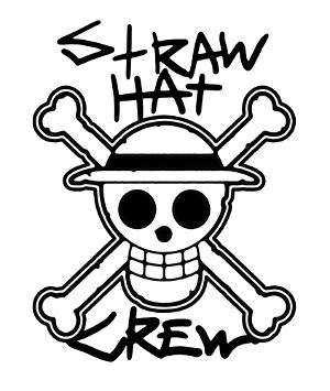 One Piece - Straw Hat Crew Zippered Hoodie Mix Gray (L Size)