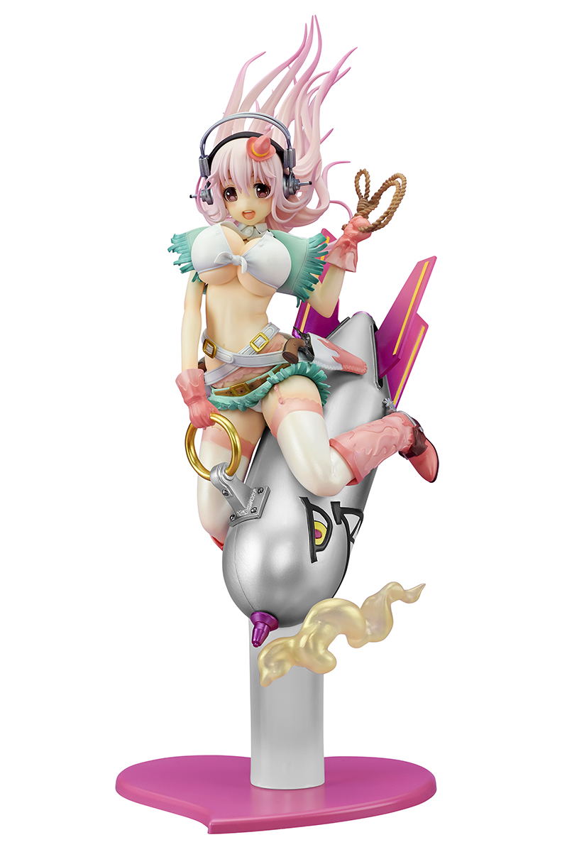 Super Sonico 1/7 Scale Pre-Painted Figure: Super Sonico Love Bomber! image 1