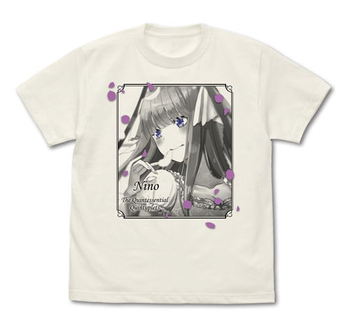 The Quintessential Quintuplets - Nino Nakano T-shirt Vanilla White (M Size) image 1