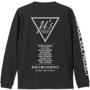 Love Live! School Idol Project - Mu's Sleeve Rib Long Sleeve T-shirt Black (S Size)_
