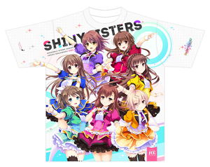 Shiny Sisters Double-sided Full Graphic T-shirt (XL Size)_