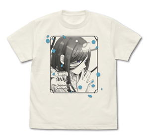 The Quintessential Quintuplets - Miku Nakano T-shirt Vanilla White (S Size)_