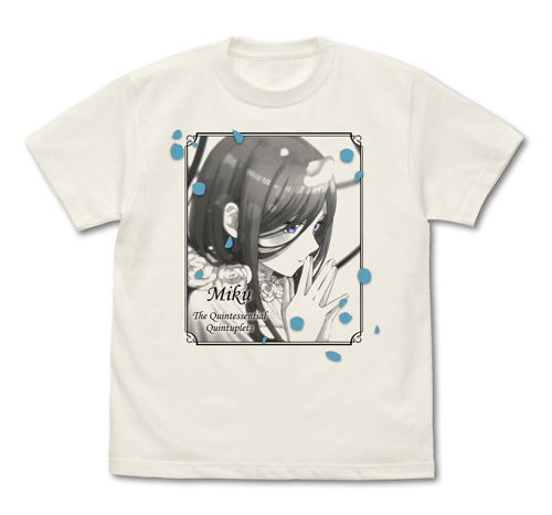 The Quintessential Quintuplets - Miku Nakano T-shirt Vanilla White (M Size) image 1
