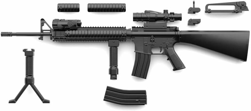 Little Armory LA056 1/12 Scale Model Kit: M16A4 Type image 1