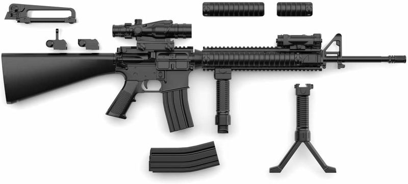 Little Armory LA056 1/12 Scale Model Kit: M16A4 Type image 2