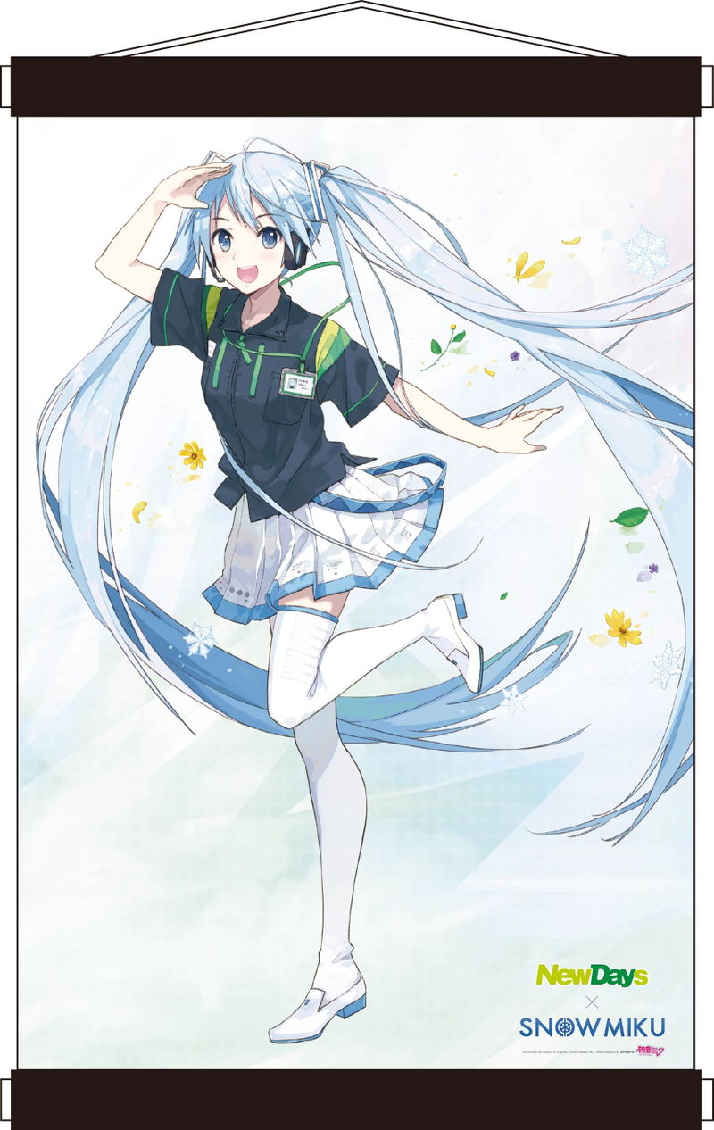 NewDays x Hatsune Miku B2 Wall Scroll Illustration by iXima image 1