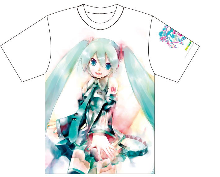 NewDays x Hatsune Miku Full Graphic T-shirt Illustration By Kei image 1