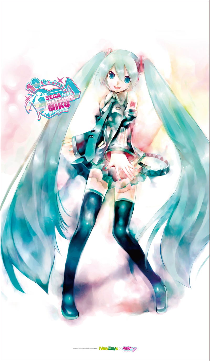 NewDays x Hatsune Miku Large Multi Cloth Illustration By Kei image 1