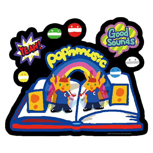 Pop'n Music - Mimi And Nyami Waterproof Sticker image 1