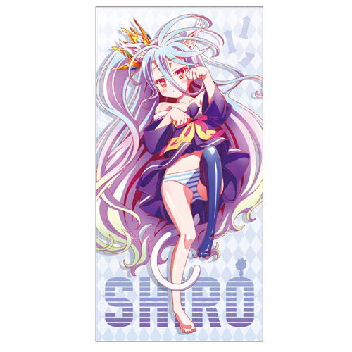 No Game No Life - Shiro Cat Ear Ver. New Illustration 120cm Big Towel image 1