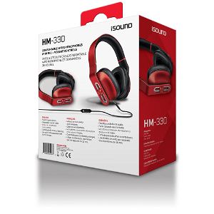 iSound HM-330 Comfortable Wired Headphones (Red)