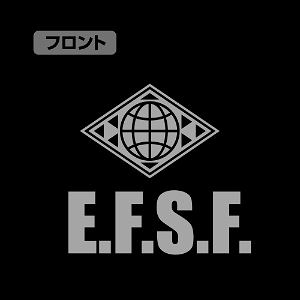 Mobile Suit Gundam - Earth Federation Space Force Zippered Hoodie Black (S Size)
