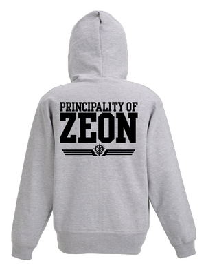 Mobile Suit Gundam - Principality Of Zeon Zippered Hoodie Mix Gray (M Size)_