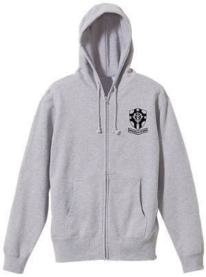 Mobile Suit Gundam - Principality Of Zeon Zippered Hoodie Mix Gray (M Size)
