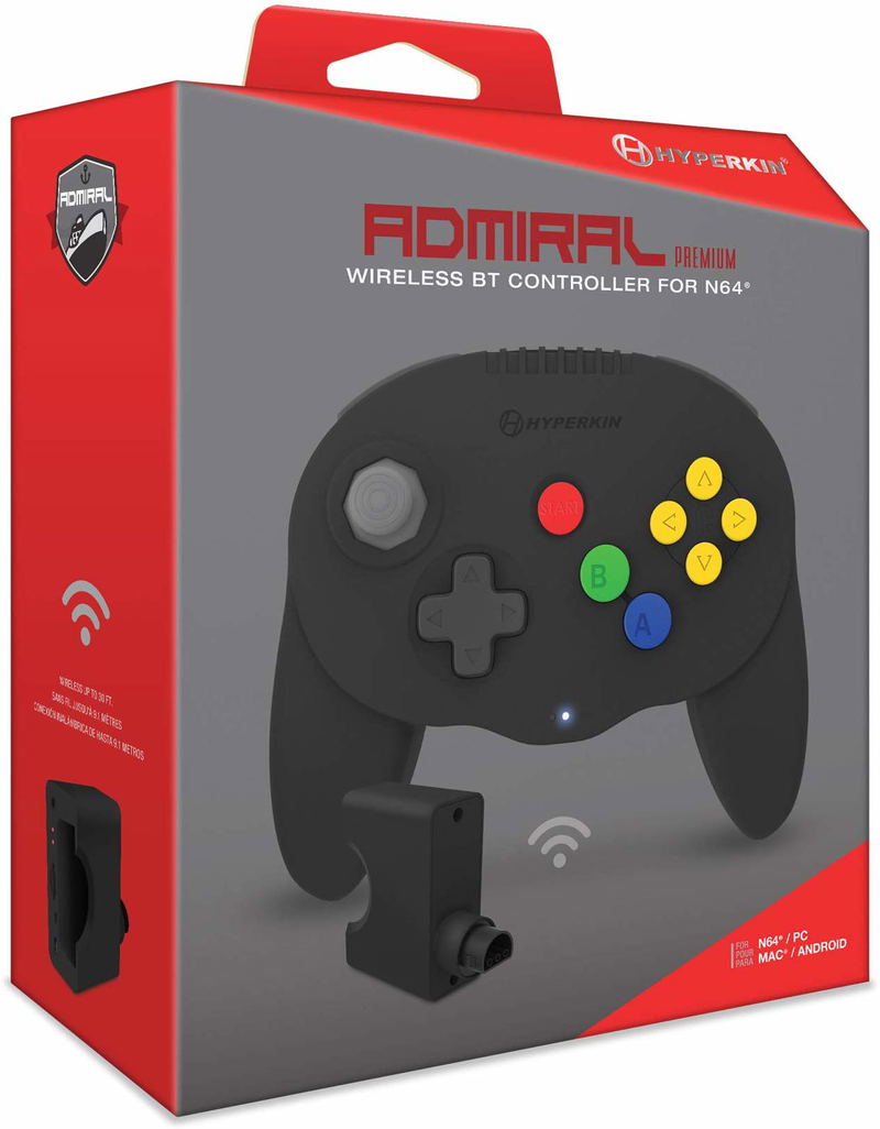 Hyperkin Admiral Premium Wireless BT Controller for N64 (Black) image 2