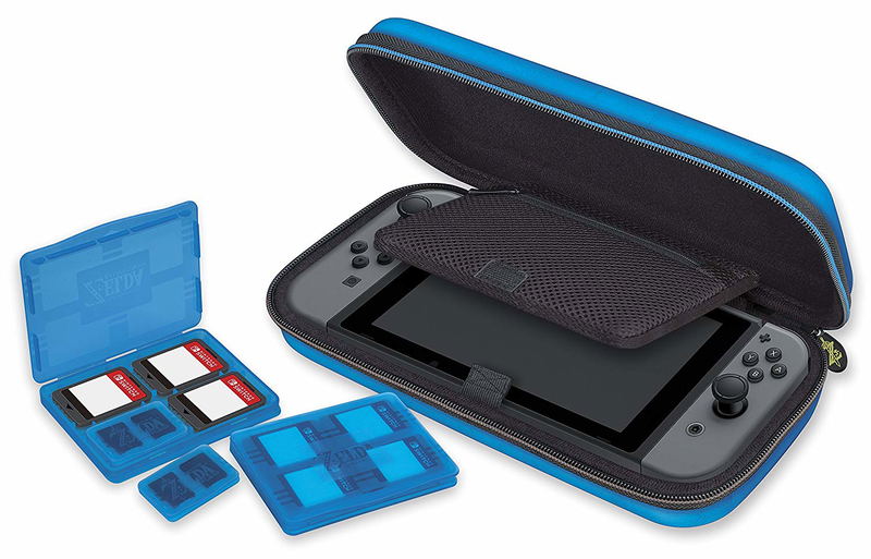 RDS Industries Game Traveler Deluxe Travel Case Zelda Link for Nintendo Switch (Blue) image 3