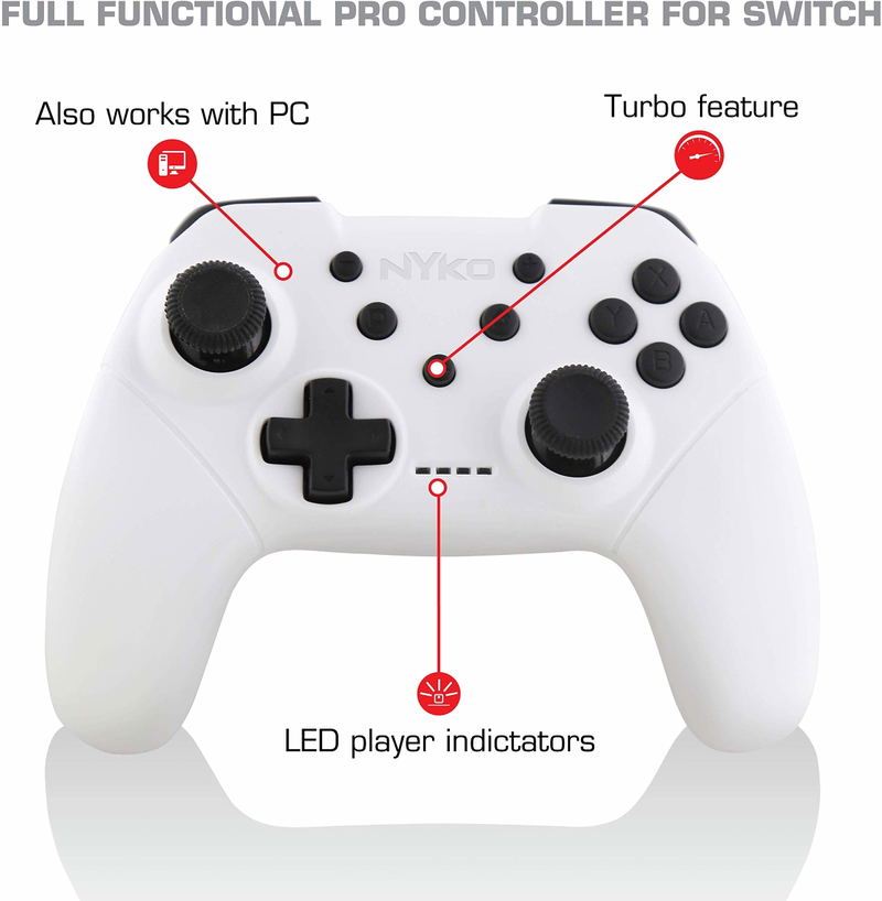 Mini Wireless Core Controller for Nintendo Switch (White) image 3