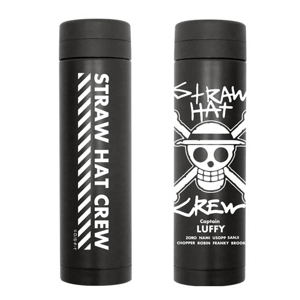 One Piece - Straw Hat Pirates Flag Thermos Bottle Black_