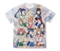Love Live! Sunshine!! - Aqours Full Graphic T-shirt White (XL Size) thumbnail 1