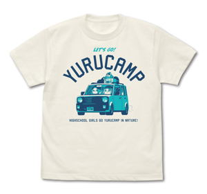 Yuru Camp Car - Sakura & Nadeshiko & Rin Ver. T-shirt Vanilla White (S Size)_