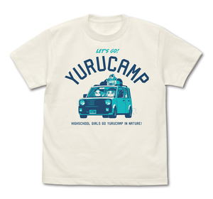 Yuru Camp Car - Sakura & Nadeshiko & Rin Ver. T-shirt Vanilla White (M Size)_