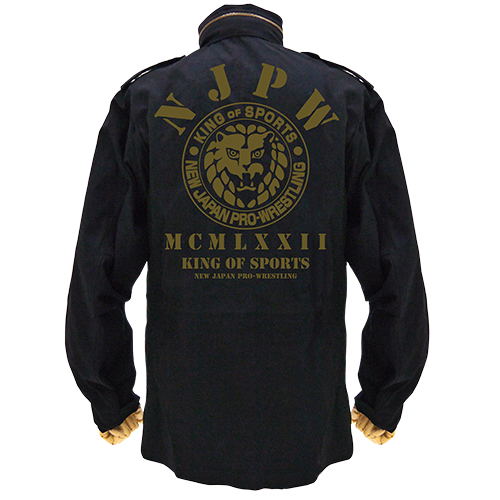 New Japan Pro-Wrestling - Lion Mark M-65 Jacket Black (L Size) image 2